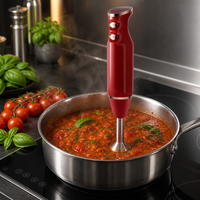 Homedaily Mixeur Plongeant 2-en-1 en Acier Inoxydable, Robot Culinaire Portable pour Smoothies et Sauces