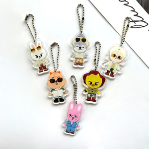 Spot Stray Kids SKZ Cartoon Plastic UV Printed Chain Bead Buckle Pendant Bag Accessories Star Official Souvenir with Peripheral - Product Image 1
