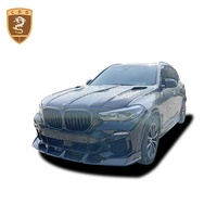 Kit carrosserie de lifting en fibre de carbone style Lar-te pour BMW X5 G05 : lèvre avant, calandre, capot moteur, diffuseur arrière et spoiler