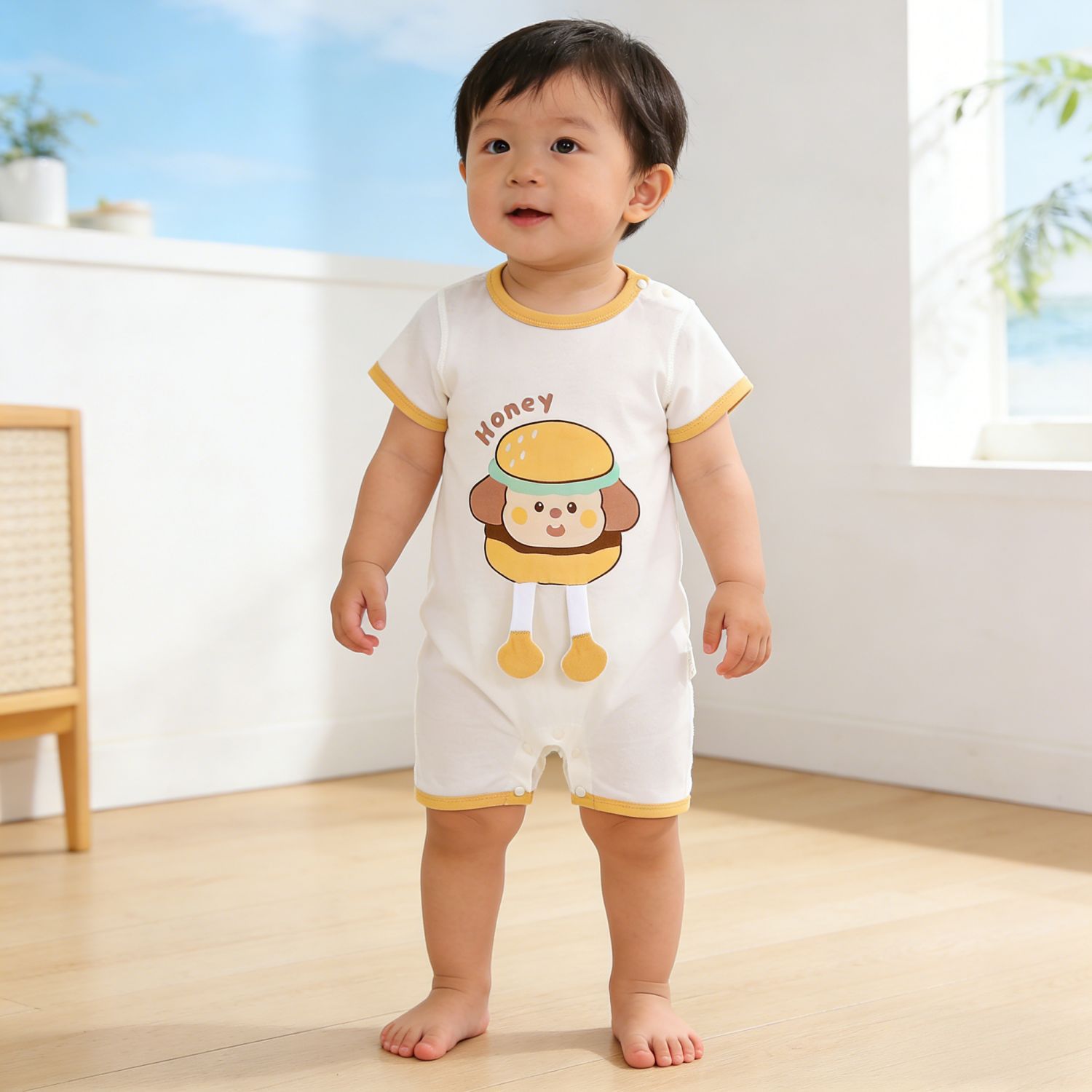 70123-02 hamburger puppy short sleeve siam