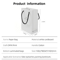 Sac cadeau de luxe réutilisable en papier blanc recyclable avec ruban long pour vêtements, chaussures, cosmétiques, parfums