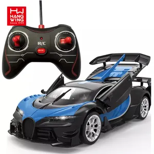 HW玩具1:18五向遥控汽车儿童玩具跑车儿童玩具遥控汽车新款2023电动塑料窗盒彩色