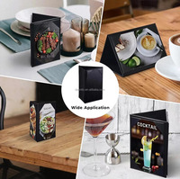 Dossier de menu en cuir PU personnalisé de style professionnel, doré, gaufré, restaurant, bar, porte-cartes de commande, dossier de recettes fait main