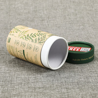 Emballage en tube de papier kraft recyclé écologique avec logo personnalisé pour poudre en vrac, perruques, cosmétiques, parfums/bougies/cadeaux 30ml/50ml