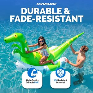 Flotador de Piscina Inflable de PVC Resistente, Tipo Rocker Raptor, con Asas y Laterales Reforzados para Niños - Product Image 2