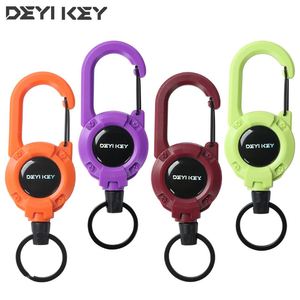 Llavero de Plástico con Cuerda Elástica, Hebilla de Liberación Fácil, Cordón Extensible Antipérdida, Clip Telescópico Retráctil Automático para Llaves de Oficina - Product Image 1