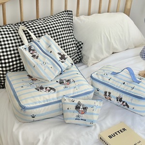 Juego de Cuatro Bolsas de Almacenamiento de <span class=keywords><strong>Viaje</strong></span> de Nailon con Diseño de Dibujos Animados Personalizadas, Organizador de Ropa, Cubos de Compresión Multiusos - Product Image 1
