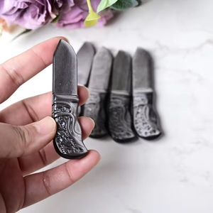 Cuchillo de Obsidiana Dorada/Plateada Natural de Alta Calidad al por Mayor, Artesanía para Decoración del Hogar, Regalo Perfecto para las Fiestas - Product Image 6