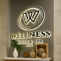 Enseignes publicitaires commerciales rétroéclairées personnalisées, logo 3D, étanches IP65, garantie 3 ans, salon de coiffure, spa, bureau, extérieur, LED