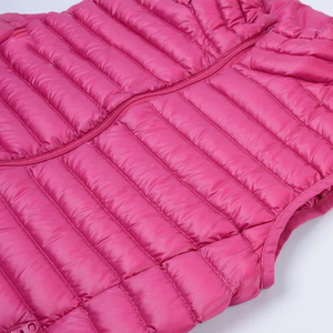 Señoras fucsia suave grueso sin mangas repelente al agua invierno pato abajo chaleco Chaqueta ligera para mujer - Product Image 5