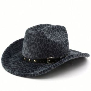 2025 Autumn Winter New Arrival Fashion Women Stylish Cosplay Leopard Print Cowboy <b>Hat</b> - Product Image 3