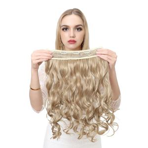 Fabricant de cheveux synthétiques de haute qualité <span class=keywords><strong>Clip</strong></span> en fibre Futura en une seule pièce Extensions de cheveux sans couture Ombre en gros pour les femmes blanches - Product Image 3