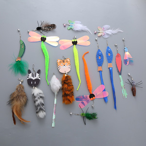 Colección de repuestos de cabezas de juguete de peluche con forma de insecto para gatos, de fábrica de artículos para mascotas, para venta transfronteriza, juguetes DIY autoentretenedores para gatos - Product Image 3