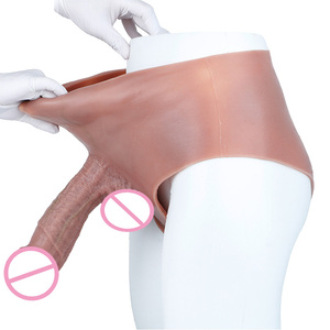 SXXY Foreskin Squirting Solid Dildo Pants With Realistic Abs Design for Women Lesbian Sex Ejaculation Butt Plug Wholesale OEM - Product Image 4