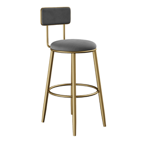 Taburete de Bar Escandinavo de Moda con Patas Metálicas Elegantes y Cojín Acolchado, Ideal para <span class=keywords><strong>Desayunador</strong></span>, Pub, Vestíbulo de Hotel - Product Image 5