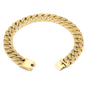 Mặt dây chuyền Cuba bản to nặng 26mm/32mm, chất liệu thép không gỉ, không bị xỉn màu, kiểu Hip Hop dành cho nam, trang sức Cuba Chucky - Product Image 2