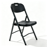 Chaise pliante robuste pour hôtel, aspect rotin, en plastique, pliable, pour événements, banquets, réunions à domicile