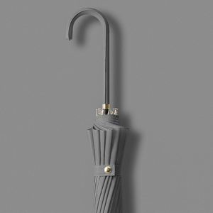 Parapluie droit à long manche 16 baleines pour femmes et hommes, double usage soleil/pluie, ouverture manuelle robuste, grand format, résistant au vent, personnalisable - Product Image 4