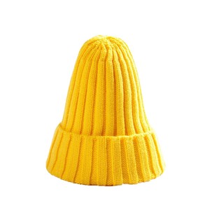 Knitted Hat <b>Wool</b> Unisex Warm Folded Beanie Casual Adult Winter Hat - Product Image 4