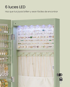 <span class=keywords><strong>Armoire</strong></span> <span class=keywords><strong>à</strong></span> <span class=keywords><strong>bijoux</strong></span> <span class=keywords><strong>SONGMICS</strong></span> avec miroir, verrouillable, <span class=keywords><strong>à</strong></span> fixer au mur ou <span class=keywords><strong>à</strong></span> la porte, 2 tiroirs, 6 LED, miroir, <span class=keywords><strong>armoire</strong></span> <span class=keywords><strong>à</strong></span> <span class=keywords><strong>bijoux</strong></span> - Product Image 6