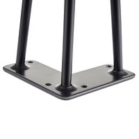 Pieds de table à manger modernes et robustes en fer forgé, forme épingle à cheveux, pour appartement