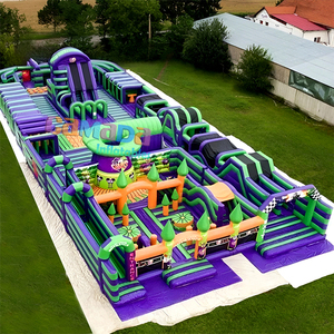 Centro de Entretenimiento Familiar, Gran Parque de Juegos Inflable con Tobogán, Castillo y Piscina de Pelotas, Parque Conceptual Inflable para Niños Pequeños - Product Image 5