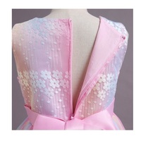Robe de princesse mini en taffetas écologique pour filles de 3 à 9 ans, col carré, imprimé personnage, volants, idéale pour les événements et fêtes estivales