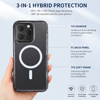 Étui de téléphone magnétique trois-en-un TPU + PC + TPE, couleur de panneau personnalisable, protection complète, pour modèles iPhone