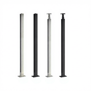 Balustrades en verre et acier inoxydable modernes personnalisées 2025, 50x50 mm, garde-corps de <span class=keywords><strong>terrasse</strong></span> avec installation facile pour balcon d'hôtel, escalier - Product Image 2