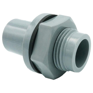 Raccord de tuyauterie PVC fileté droit Kansaikako P29-005 13A du Japon avec écrou, sans joint inclus - Product Image 1