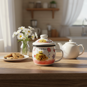 Großhandel Maßgefertigte 380ML Kaffeetasse Milchtasse Emaille Hitzebeständige Nachmittagstee-Tasse - Product Image 5