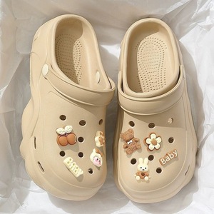 Zuecos de Plataforma EVA para Mujer, Suela Gruesa, Aumentan la Altura, Sandalias de Playa de Verano con Decoraciones de Dibujos Animados a la Moda, Talla Adulto - Product Image 4