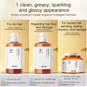 Traitement professionnel contre la perte de cheveux à la kératine et au miel 500 ml pour la croissance des cheveux <span class=keywords><strong>avec</strong></span> shampooing et revitalisant bloquant la DHT - Product Image 3