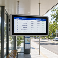 Panneau d'affichage LED extérieur suspendu IP65 économique avec écran tactile capacitif, solution OEM compatible SDK