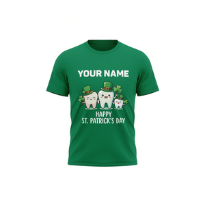 T-shirt dentaire personnalisé pour la Saint-Patrick – Joyeuse Saint-Patrick – Cadeau pour dentiste et hygiéniste - Product Image 2