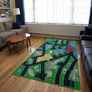 Grand <span class=keywords><strong>tapis</strong></span> de jeu de voiture City Life pour enfants <span class=keywords><strong>tapis</strong></span> de jeu de carte routière pour chambre de bébé <span class=keywords><strong>tapis</strong></span> de jeu éducatif pour système de circulation - Product Image 1