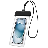 Pochette étanche pour téléphone TPU IP68 pour téléphones jusqu'à 7,2 pouces avec fenêtre transparente et cordon long pour la plage, les voyages, vente en gros