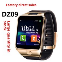 Montre connectée carrée DZ09 en silicone, la plus vendue pour le commerce électronique transfrontalier, avec fonction d'appel multilingue et insertion de carte SIM
