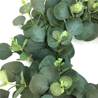 Couronne de porte artificielle en feuille verte, 1 pièce, décoration de maison artificielle d'eucalyptus