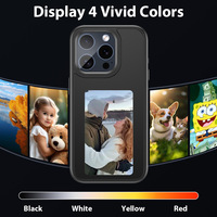 Coque de téléphone AI avec écran intelligent NFC E Ink, coques de téléphone DIY intelligentes à quatre couleurs pour iPhone 13/14/15/16 Pro Max, coque de protection