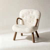 Fauteuil paresseux en velours de peau de mouton nordique, chaise de loisirs individuelle, chaise de maquillage pour chambre, salon, balcon