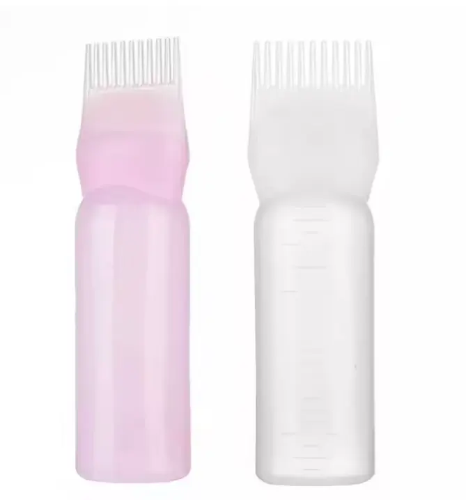 Penjualan laris botol aplikator plastik 2000ml dengan sisir untuk produk penata Salon kecantikan rambut