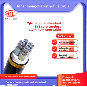 Xinyuhua endüstriyel güç kabloları ZR-YJLV ulusal standart alçak gerilim <span class=keywords><strong>3</strong></span> + 1 alüminyum çekirdek 10 16 25 35 70 95 kare PVC - Product Image 2