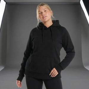 Sweat à capuche OEM personnalisé pour femme, 100 % coton, imprimé sur le devant, polaire, streetwear, séchage rapide, respirant, 340g, pas cher - Product Image 2