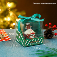 Boîte cadeau de Noël de luxe faite à la main, étiquettes autocollantes DIY, gaufrage, revêtement UV, lamination brillante, doublure en plastique, design d'emballage