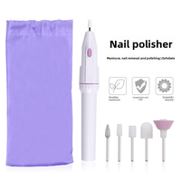 Mini perceuse à ongles, livraison de 5 têtes de meulage pour ongles, vente en gros de meuleuses à ongles, polisseuse électrique pour ongles