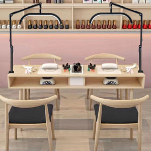 Lampe de bureau LED à <span class=keywords><strong>pince</strong></span> <span class=keywords><strong>en</strong></span> C pour manucure professionnelle, éclairage de table avec bras réglable 20W, intensité variable pour salon de manucure - Product Image 4