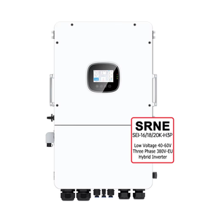 Batterie de stockage solaire résidentielle 20 kW, système solaire hybride triphasé, onduleur hybride SRNE SEI-20K-H3P, protection IP65, 99,9 % - Product Image 3