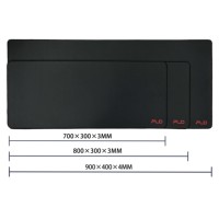 Tapis de souris de jeu XXL personnalisé, grand format carré, bords cousus, épais, antidérapant, en tissu doux, noir, accessoires informatiques
