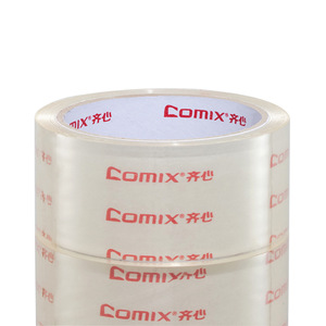 Cinta de embalaje Comix transparente, 6 rollos, adhesivo BOPP sensible a la presión, sin residuos, para embalaje - Product Image 3